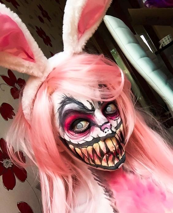 scary bunny halloween makeup ideas