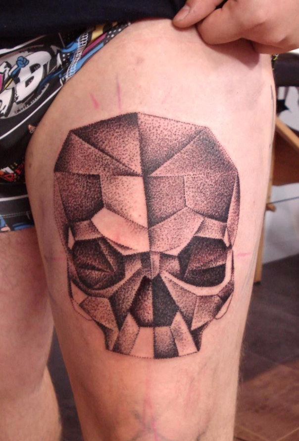 Geometric Tattoo Skull Ideas - Flawssy