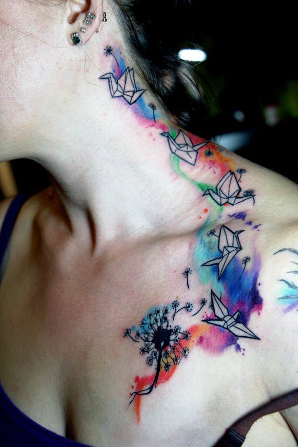30 Incredible Water Color Tattoos For Women To Try Flawssy