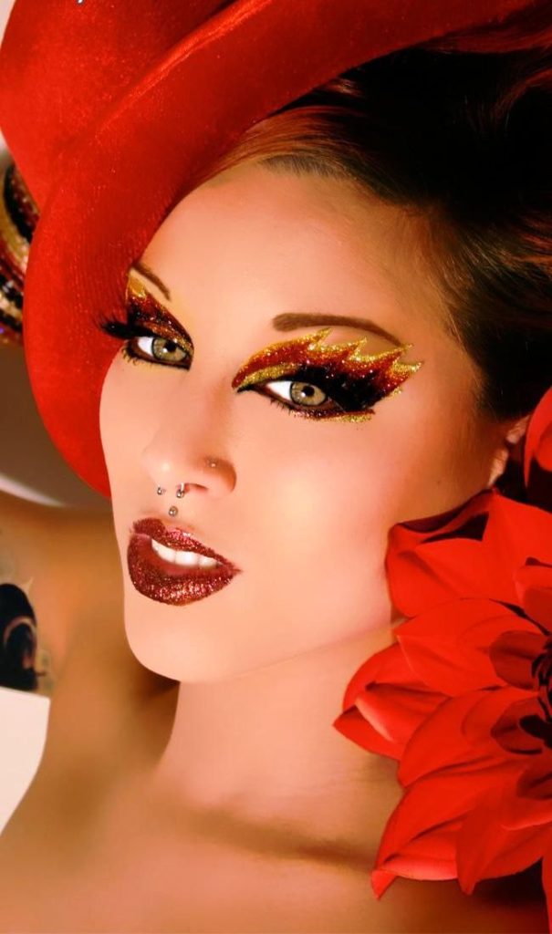Devil Costume Eye Makeup Kit - Flawssy Devil Costume For Women Makeup