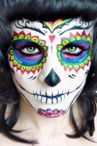 30 Sugar Skull Halloween Makeup Ideas to Look Scary - Flawssy