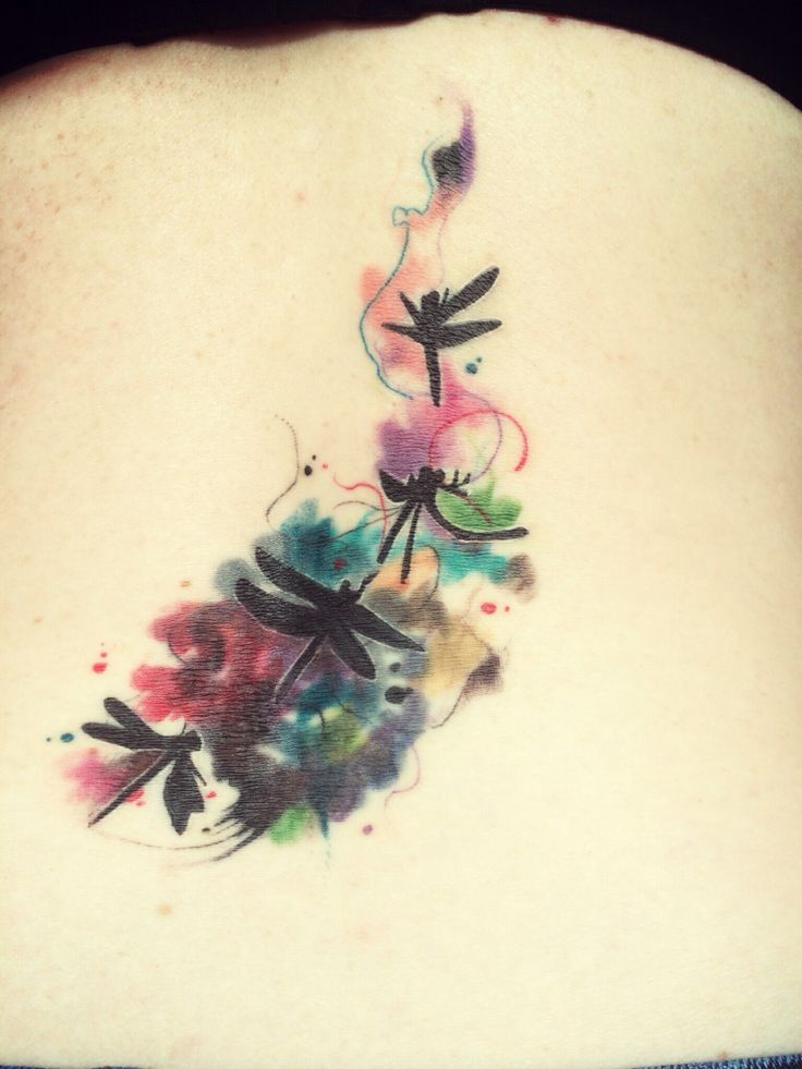 Watercolor Tattoos Dragonfly Ideas - Flawssy