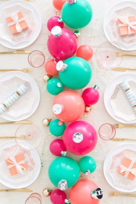 A colorful decoration with Christmas balls 