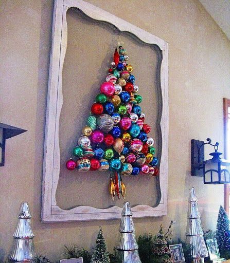 A framed Christmas tree