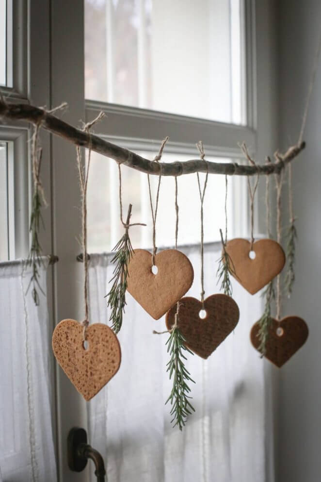 A pretty curtain of cookies hanging from a branch (1)