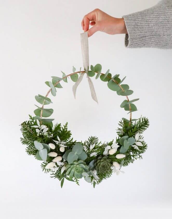 A vegetable Christmas wreath 
