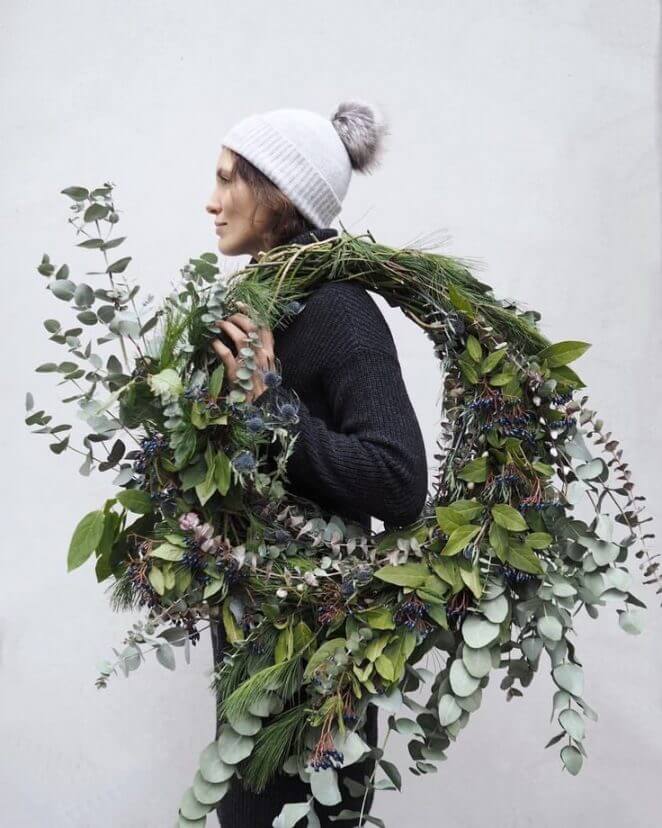 A wreath made of wild herbs 