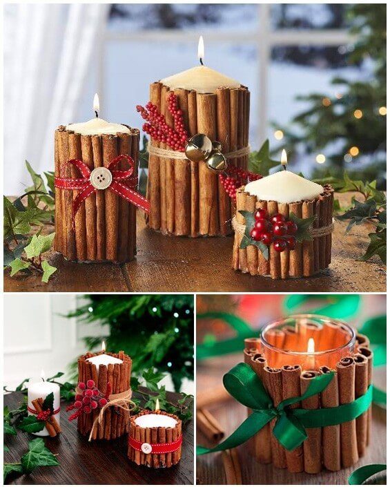 Christmas candles with cinnamon sticks (1)