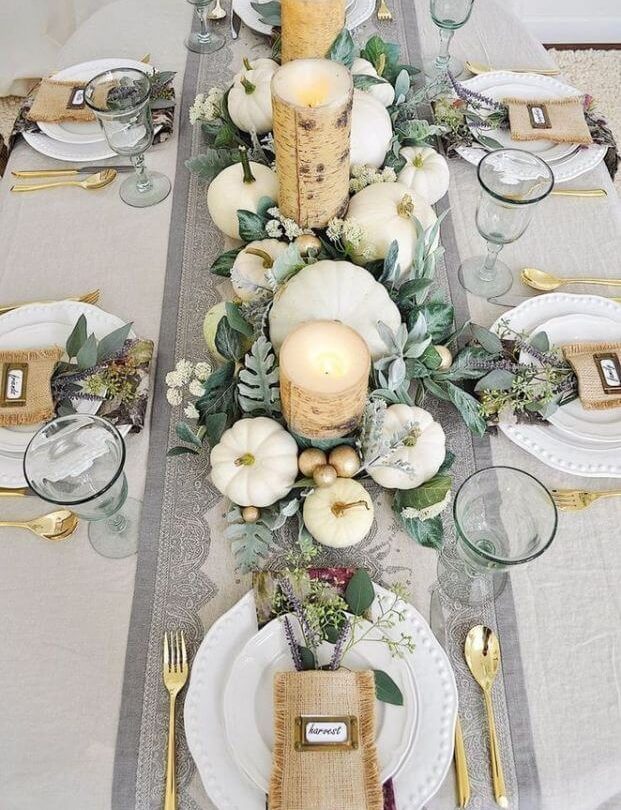 Golden candle centerpiece (1)