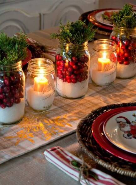 Jars as a centerpiece 