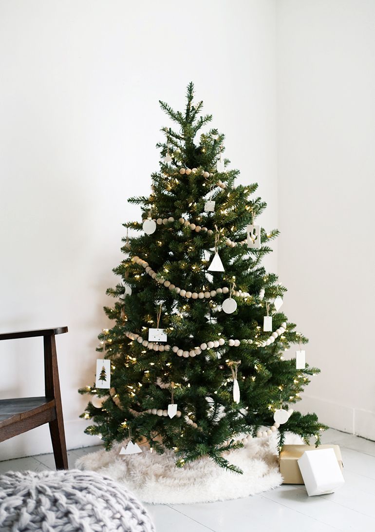 Opt for a minimalist Christmas tree