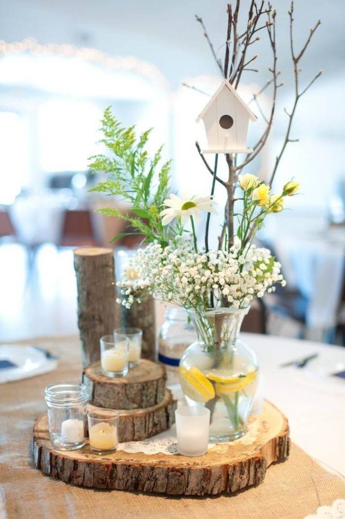 The log centerpiece