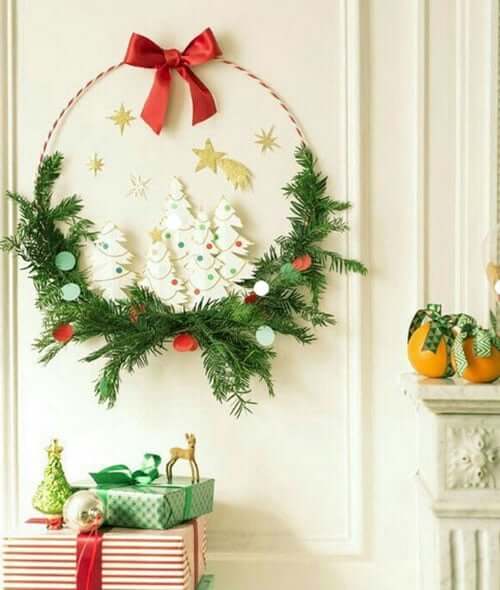 Christmas tree wreath 