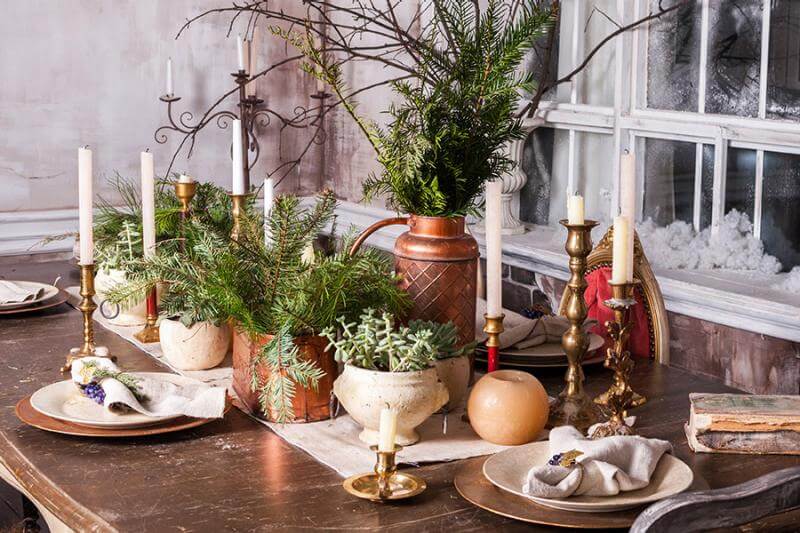 Use winter greenery for your centerpiece (1)