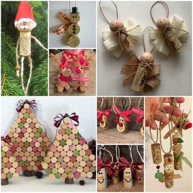 15 Ideas of Using Cork Stoppers in Your Christmas Decoration (1)