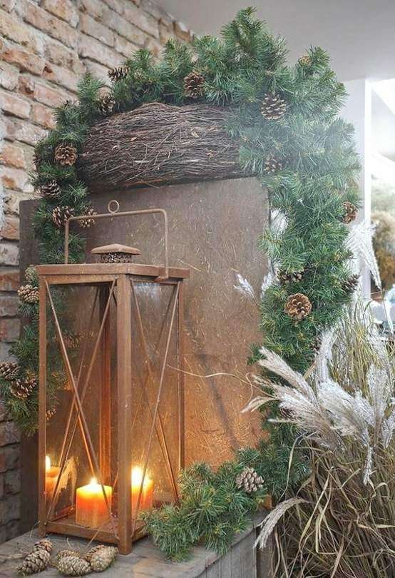 A rustic Christmas decoration to beautify the exterior of your home (1)