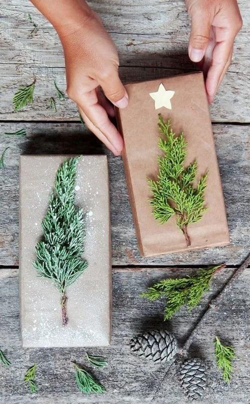 Add a small Christmas tree branch (1)