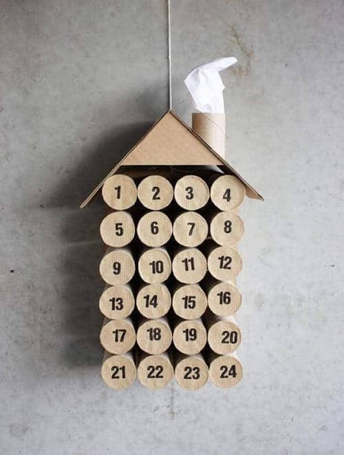 Advent calendar in the shape of a house (1)