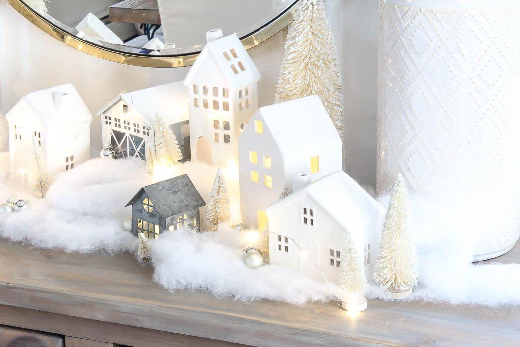 An all-white Christmas village (1)