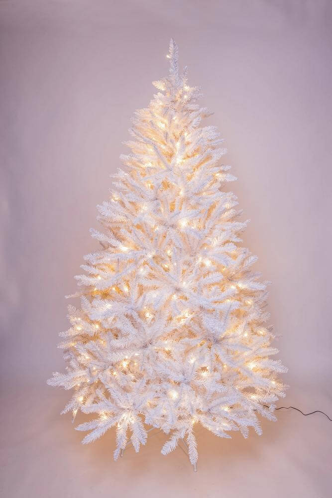An illuminated white Christmas tree (1)