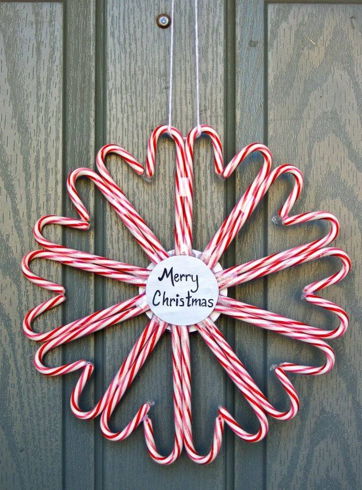 Candy cane candy door wreath (1)