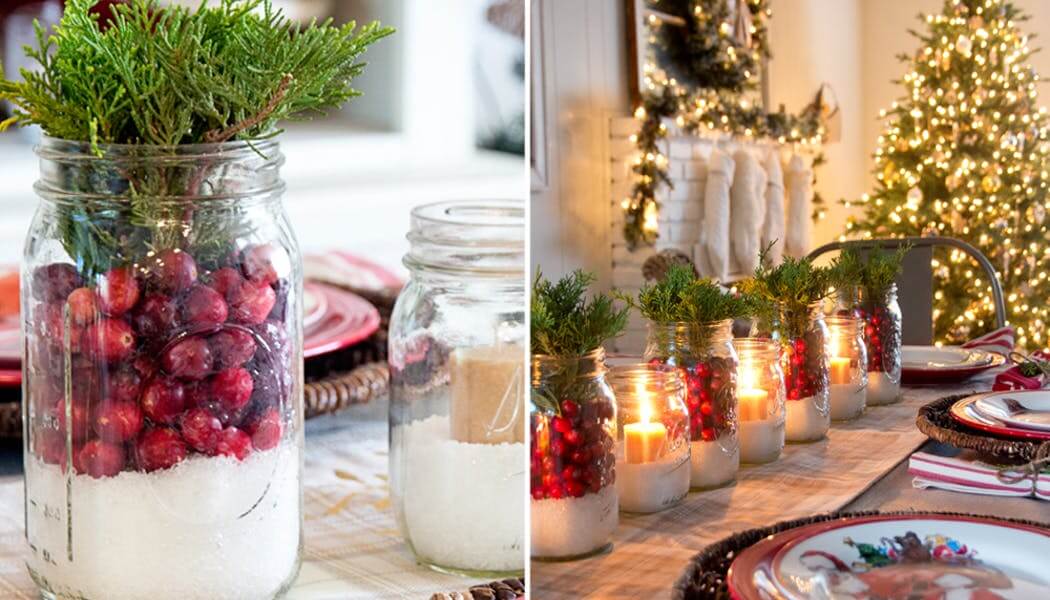 Christmas jars on the table (1)