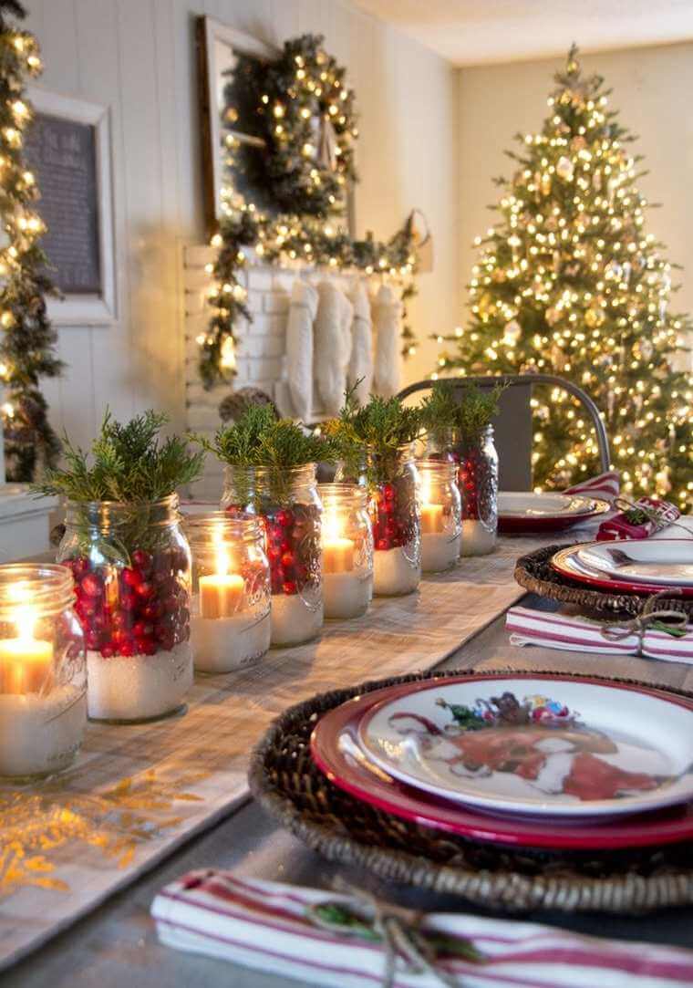DIY Christmas light decoration for festive table (1)