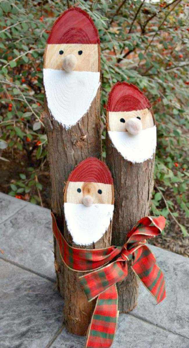 DIY wooden Santa Claus for festive outdoor decor (1)