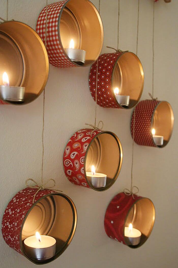 Do-it-yourself Christmas decoration in reused tin cans (1)