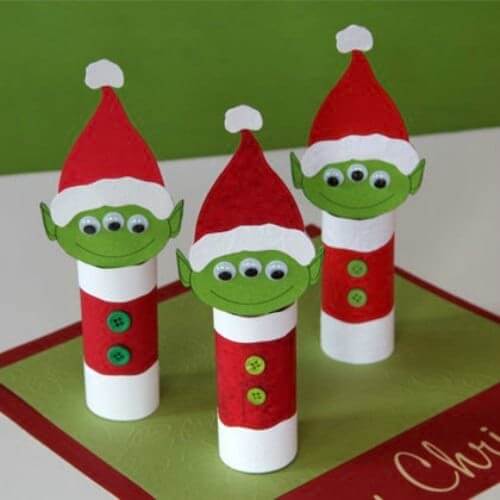 Elves aliens to decorate the table