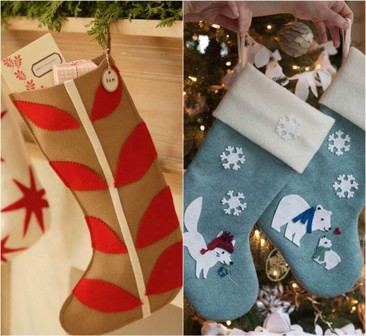 Felt Christmas sock - two wonderful ideas (1)