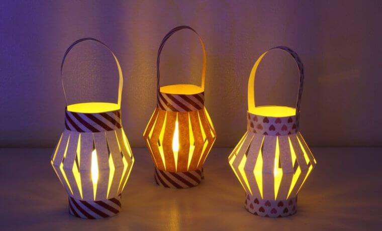 Make a light paper lantern to decorate your Christmas tree (1)