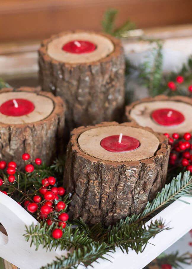 Naturally decorated candles (1)