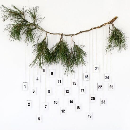 Personalize an original and vegetal Advent calendar 