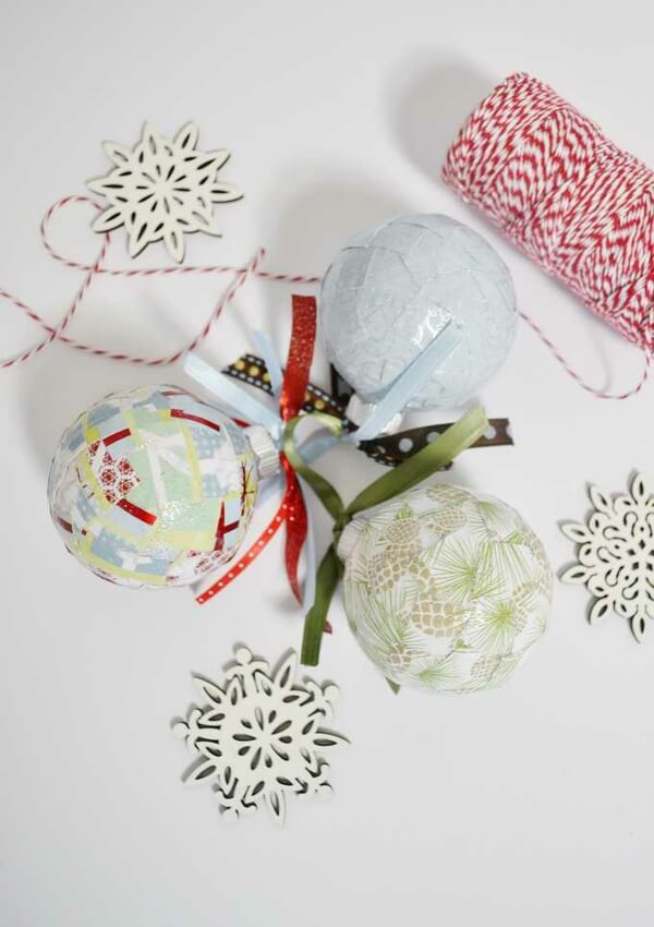 Use old baubles with designed papers (1)