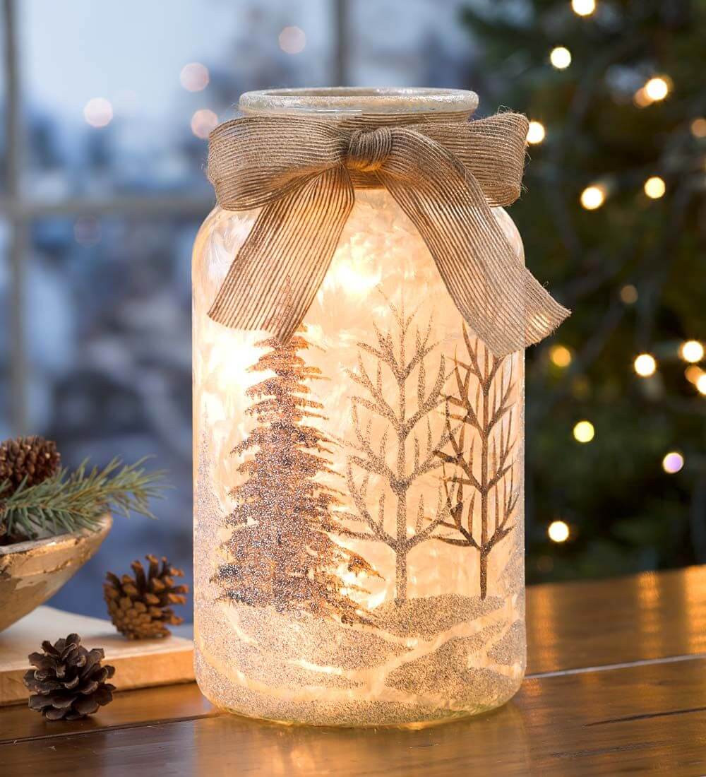 ideas of mason jar crafts for Christmas