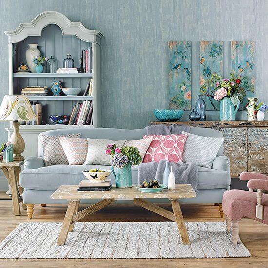 30 Decorative Ideas for Shabby and Chic Style Living Room (1)