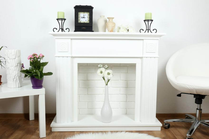 A fireplace in wall decor version (1)