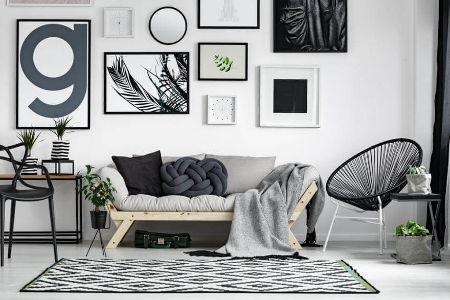 A gray and black living room for a designer decoration (1)