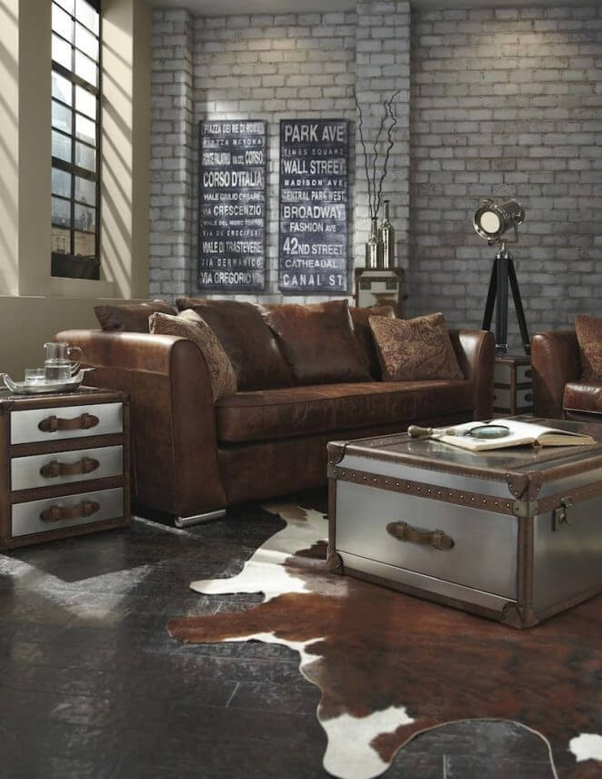 A metal trunk to have an industrial coffee table with storage (1)