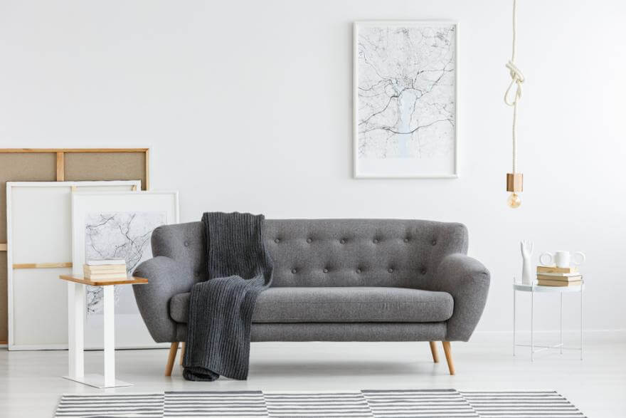 A modern dark gray sofa (1)