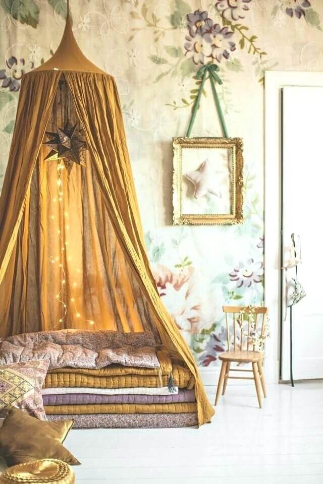 A mustard yellow children's room for bohemians (1)