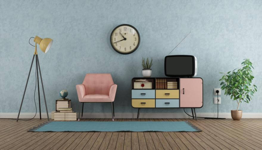 A vintage living room in pastel tones (1)