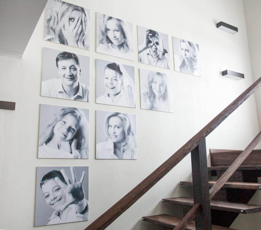 A wall of portraits on the stairs (1)