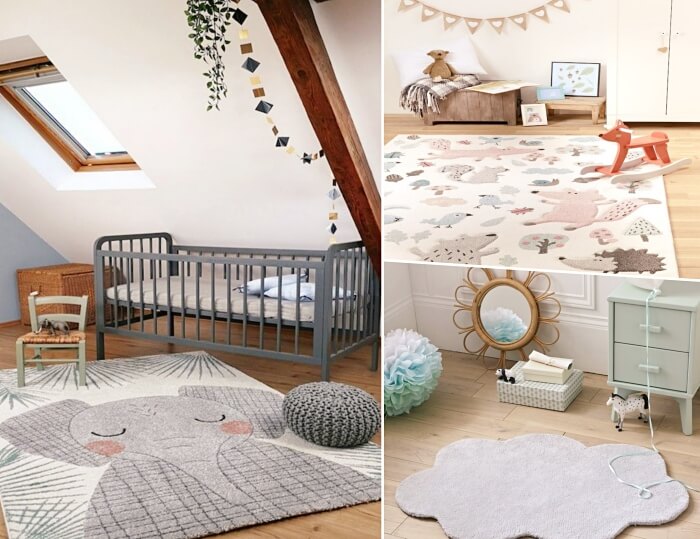 Complete the magical atmosphere in the child's room with a patterned rug (1)