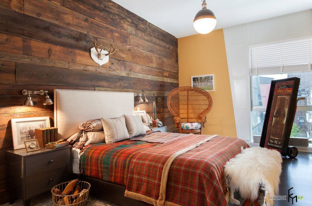 Eclectic decor and warm atmosphere for this interior in the spirit of a mountain chalet (1)