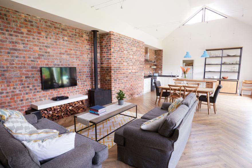 Loft atmosphere in a double living room (1)