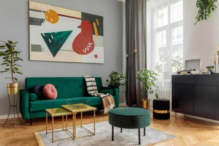 8 Inspirations of Art Deco Lounges to Put in Living Room Flawssy
