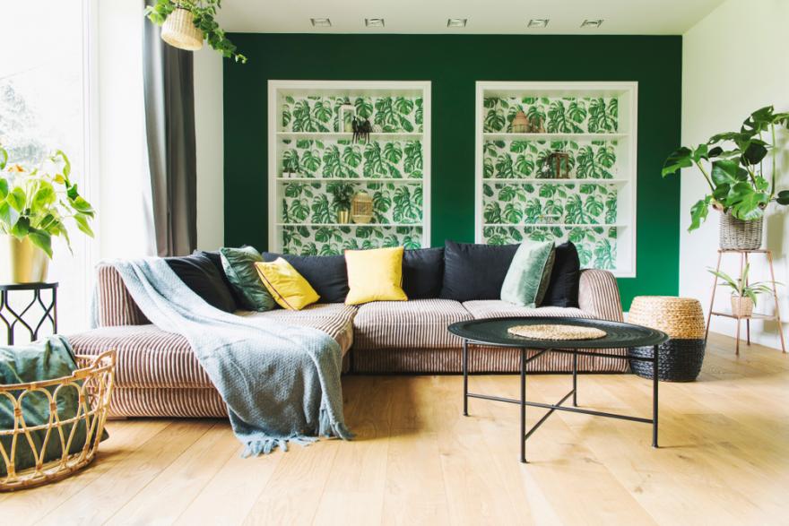 Plant maximalism in a living room