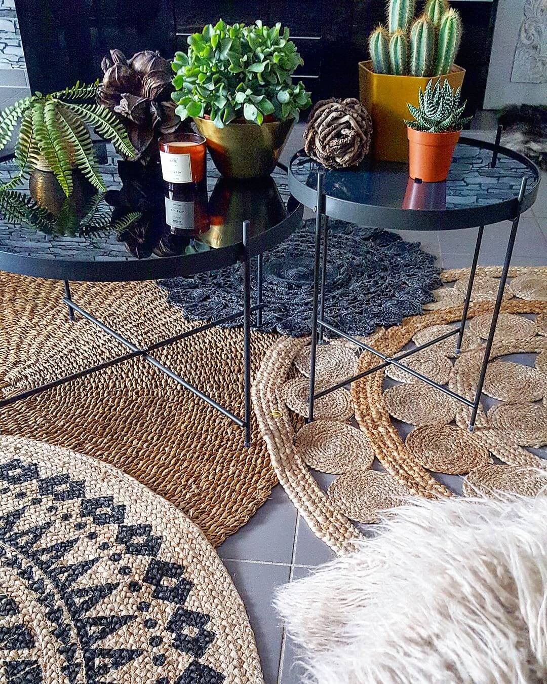 Play on the accumulation of rugs under a coffee table! (1)